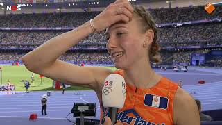 Femke Bol 🇳🇱 Interview on Dutch TV after the Olympic Games Heats 🇨🇵🔥 [upl. by Noreik]