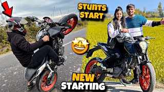 Finally apni new Bike se Stunts Start ker die😍🤩New Siddu 20 launched😎❤️ [upl. by Takken]