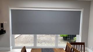 Motorised remote controlled blackout roller blind [upl. by Yauqaj]