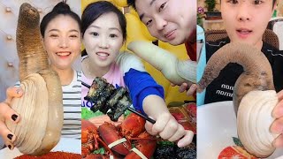 Chinese Girl Eat Geoducks Delicious Seafood 16  Seafood Mukbang Eating Show [upl. by Negriv923]