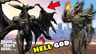 Franklin BIGGEST ATTACK With HELL GOD on DEVIL GOD and SERBIAN DANCING LADY GTA 5 SHINCHAN and CHOP [upl. by Jorry851]