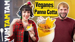 Veganes Panna Cotta Rezept mit Mango I Veganer Nachtisch ohne Gelatine UdPP [upl. by Eiramoj351]