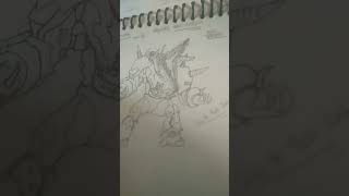 Upgraded titan drill man thao art drawing short [upl. by Nallaf]