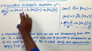 kinetics of octahedral  Dissociative nucleophilic substitution reaction [upl. by Ahola]