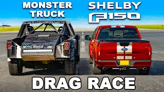 770hp Shelby F150 v Monster Race Truck DRAG RACE [upl. by Channing383]