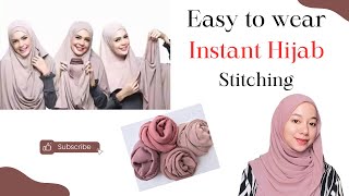 Hijab Cutting and Stitching  Instant Hijab  Double Loop Hijab [upl. by Rasecoiluj]