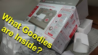 Unboxing the Singer Heavy Duty Sewing Machine Bonus First Stitch [upl. by Electra4]