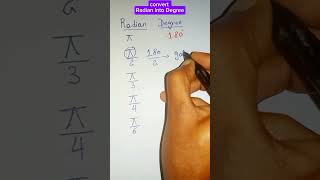 Convert Radians to Degrees Easily in Seconds short shortvideo maths youtubeshorts maths [upl. by Nonad382]