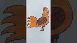 hen drawing with 5 art shortvideo [upl. by Letnahs516]