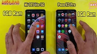 Xiaomi Mi 10T lite 5G vs Poco X3 Pro Speed Test Comparison MST official [upl. by Gabriela]