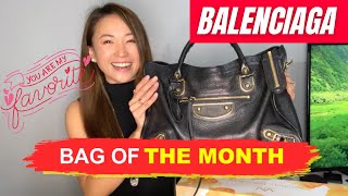 JUNE  Bag of the month BALENCIAGA BAG REVIEW  Whats in my bag [upl. by Oberg11]