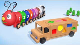 Caterpillar Toy — Learning Numbers 110 amp Colors for kids — Educational — Olly the train [upl. by Uok]