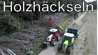 Holzhäckseln mit Steyr Claas Deutz 2017 [upl. by Vivle]