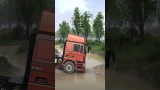 Red strong truck passing through the river Truck Dance  Coffin Dance Song Cover [upl. by Rog]