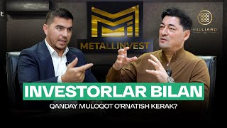 Investorlar bilan qanday muloqot ornatish kerak [upl. by Gut703]