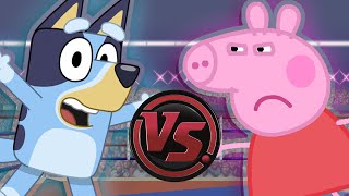 PEPPA PIG vs BLUEY Bluey vs Peppa Pig Song  CARTOON RAP ATTACK [upl. by Prowel]