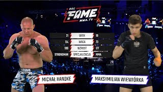 FAME MMA 1 Michał Handke vs Maksymilian quotWiewiórquot Wiewiórka Cała Walka [upl. by Antonin]