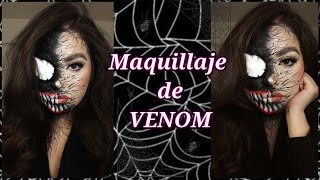 🕸️🕷️MAQUILLAJE DE VENOM🕷️🕸️ [upl. by Oraneg244]