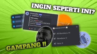 CARA MEMBUAT GIVEAWAY DI DISCORD DAN CARA MEMBUAT STATISTIK MEMBER DI DISCORD MENGGUNAKAN BOT [upl. by Anner]