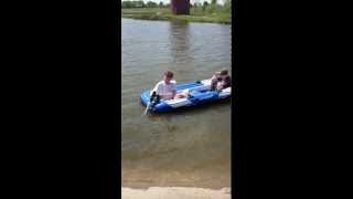 Cordless Drill Outboard on an Inflatable Boat [upl. by Nelav]