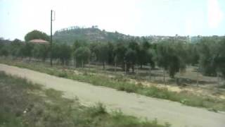 Train Journey from Olympia to Katakolon Greece July 2009 [upl. by Anida372]