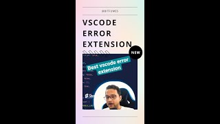 Best vscode error extension shorts vscode programming javascript [upl. by Surat]