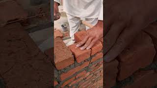 How to bricks cutting and fill the gape of wall cuttingskills bricks tricks [upl. by Codie]