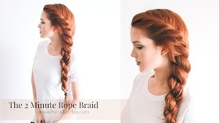 THE 2 MINUTE ROPE BRAID HAIRSTYLE HAIRSTYLE  THE FRECKLED FOX [upl. by Halbert]