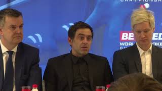 LIVE  Betfred World Snooker Press Conference [upl. by Ariadne936]