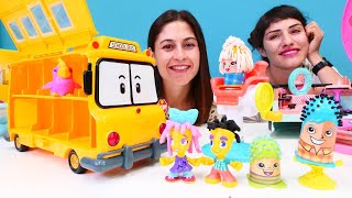 Hamur oyunları Ayşe ve Ümit Play doh kuaför salonunda saç yapıyorlar [upl. by Yesnnyl68]