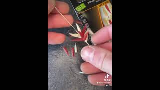 Tying a Fake Maggot Rig Using Fox Essentials Fake Maggots carpfishing carprigs foxinternational [upl. by Einafats453]