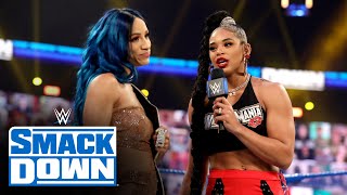 Bianca Belair to challenge Sasha Banks at WrestleMania SmackDown Feb 26 2021 [upl. by Barcroft]