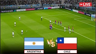 🔴ARGENTINA vs CHILE LIVE FOOTBALL MATCH TODAY I 26 JUNE I eFootball Pes 21Gameplay [upl. by Cosette]