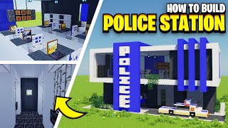 How To Build A POLICE STATION In Minecraft [upl. by Annaes]