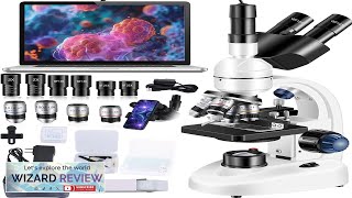 Adult Trinocular Microscope WF10x and WF25x Eyepieces 40X5000X Magnification Digital Lab Review [upl. by Merril]