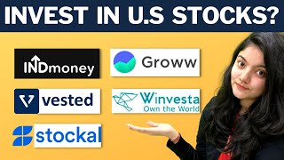 How to Invest in US Stock Market From India  IndMoney vs Groww vs Vested vs Stockal vs Winvesta [upl. by Nomrej]