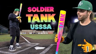 Hitting with the SOLDIER TANK COMPOSITE  USSSA Baseball Bat Review vs Icon amp Hype Fire [upl. by Darwen]