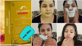 Alps goodness gold facial kit review amp demo [upl. by Woodring]