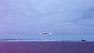 Mooney M20C Taking off from beach [upl. by Amzu678]