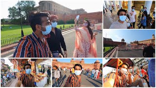 Exploring DELHI With Shoaika  Rashtrapati Bhavan Chandni Chowk Jama Masjid  CP  Ankit Azad Vlog [upl. by Fosque]