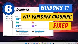 Windows 11 File Explorer Crashing FIXED 6 Solutions [upl. by Godwin]