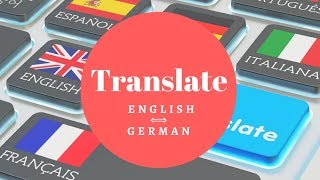 Übersetzung Englisch  Deutsch [upl. by Bridwell]