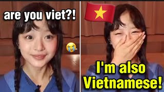 Hannis Reaction to Vietnamese Fan During Fancall [upl. by Ehttam926]