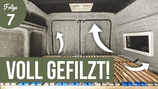 Autofilz  Vlies im Camper  Wie verarbeite ich Autofilz Wir zeigen es [upl. by Hasseman]