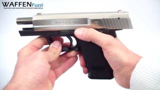 RG96 vernickelt 9mm PAK SchreckschussWaffen Test Gas Pistole wwwwaffenfuzzide [upl. by Carla]