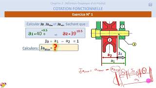 05Calcul dune cote condition COTATION FONCTIONNELLE [upl. by Danyette]