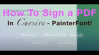 How to sign pdf in cursive font on macOS using Preview [upl. by Acile]