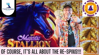 Majestic Stallion Slot Respins  Two Kings Casino slots twokingscasino [upl. by Kirch125]