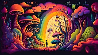 Psychedelic Trance  Magic Mushrooms  Hallucinations mix 2023 AI Graphic Visuals [upl. by Firooc348]