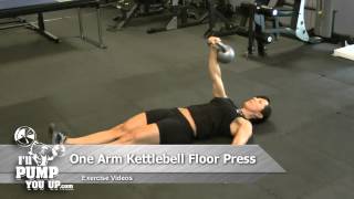 One Arm Kettlebell Floor Press  How To [upl. by Harbird]